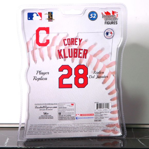 Corey Kluber 6" Baseball Figurine by Import Dragon Sealed-Cy Young Award Winner - Picture 3 of 6